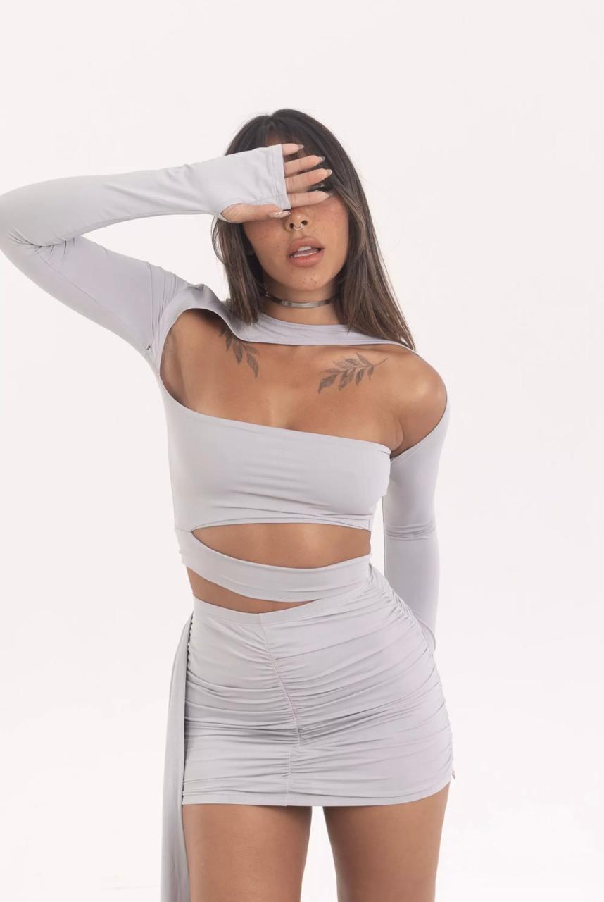 Conjunto Blow Cinza 🩶✨