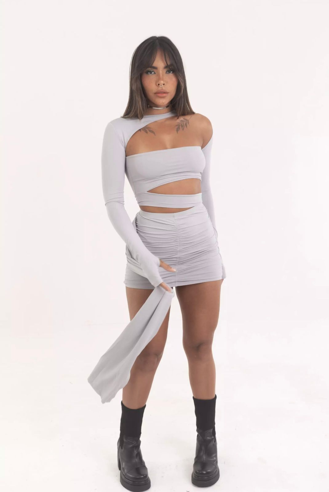 Conjunto Blow Cinza 🩶✨