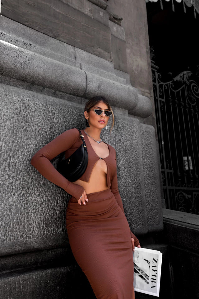 Conjunto Selena Marrom