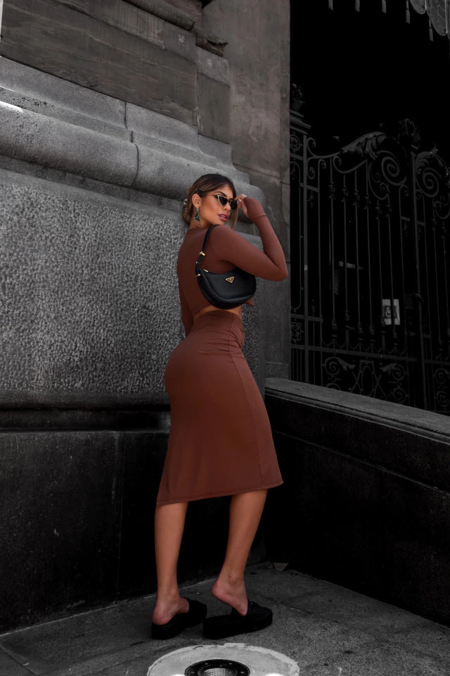 Conjunto Selena Marrom
